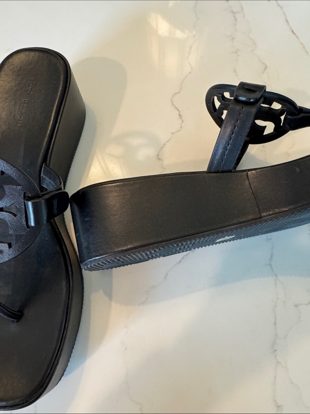 Tory Burch Miller Wedge 8M Black EC! - Picture 5 of 6
